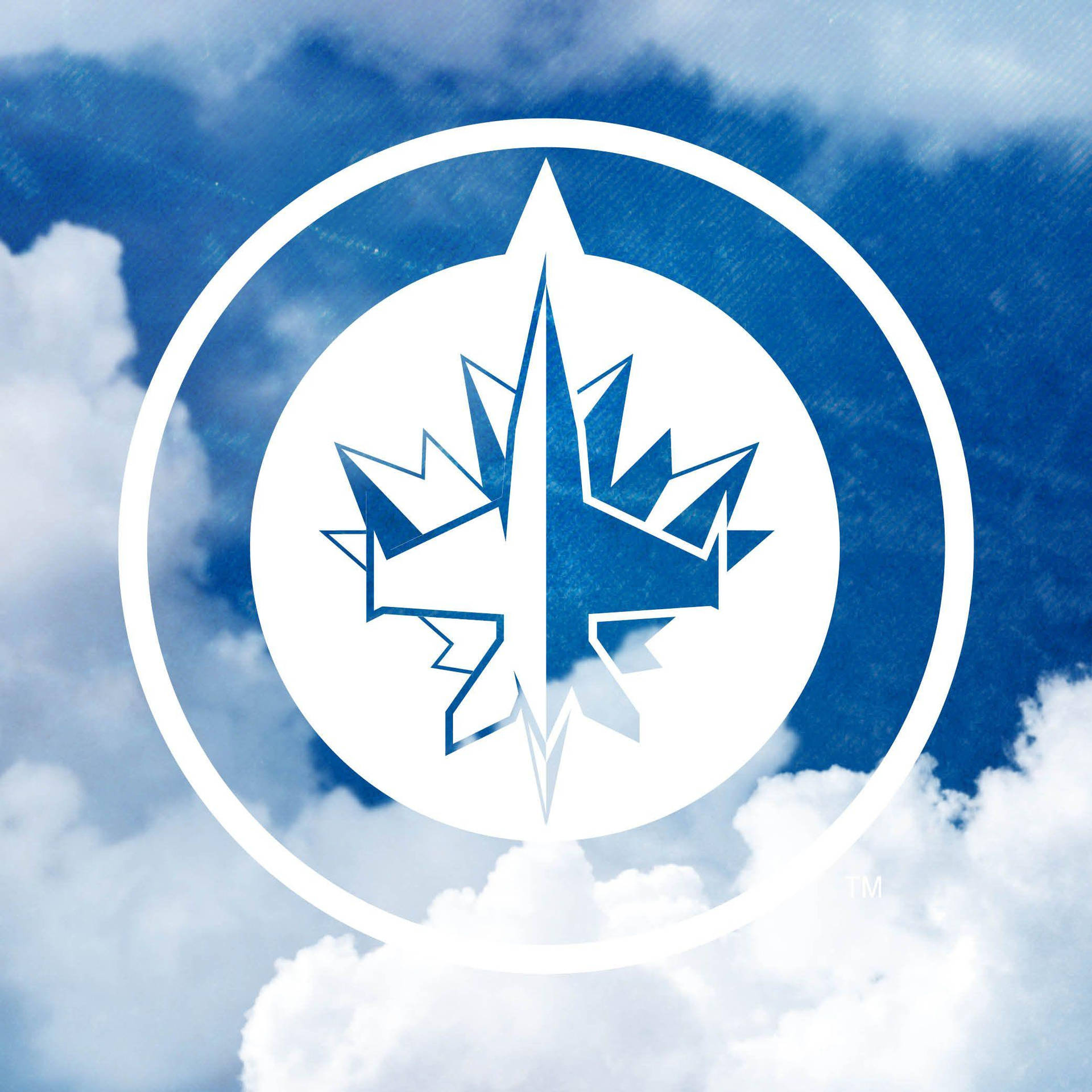 Winnipeg Jets Logo On Blue Sky