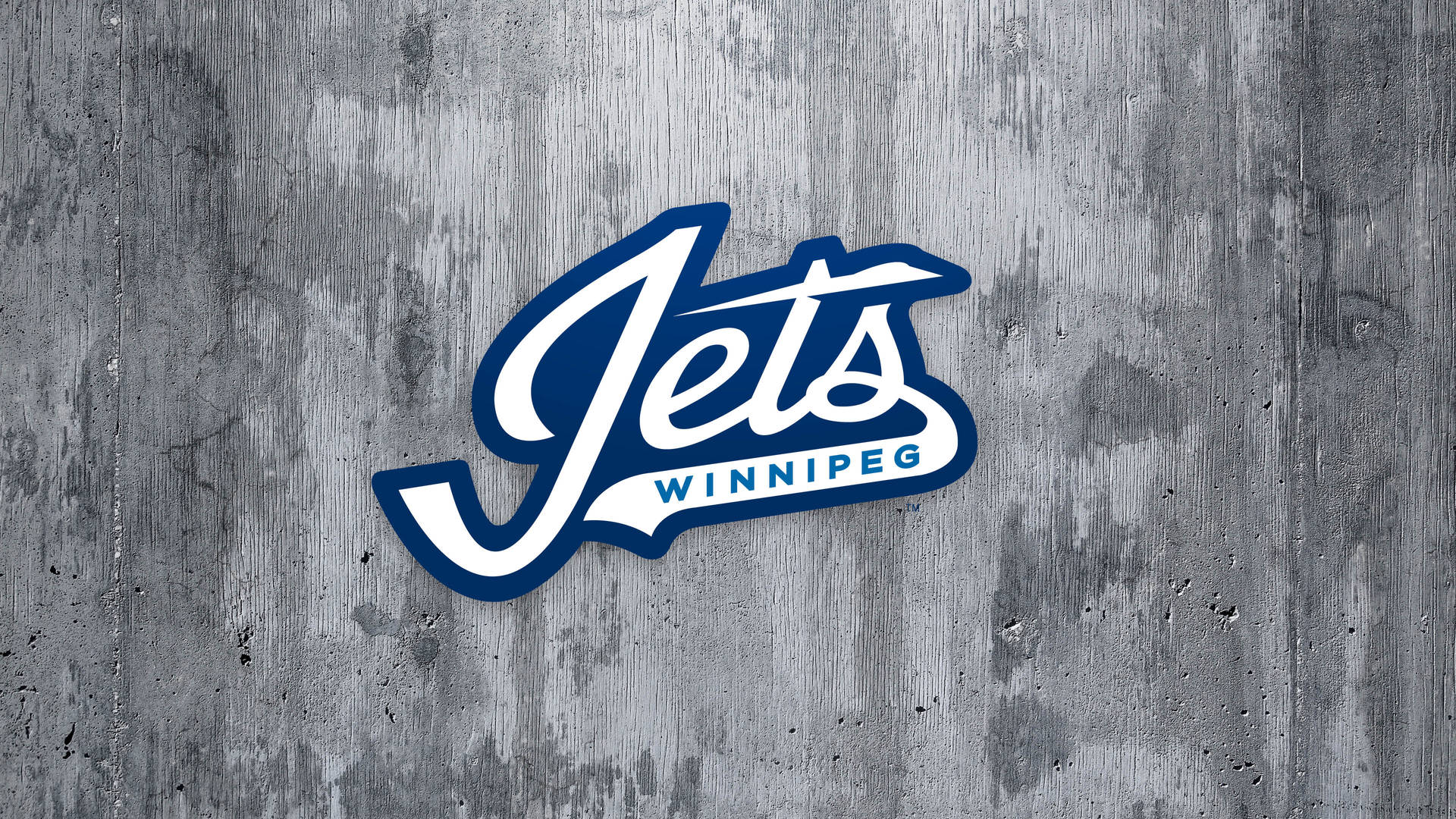 Winnipeg Jets Logo On Concrete Wall Background