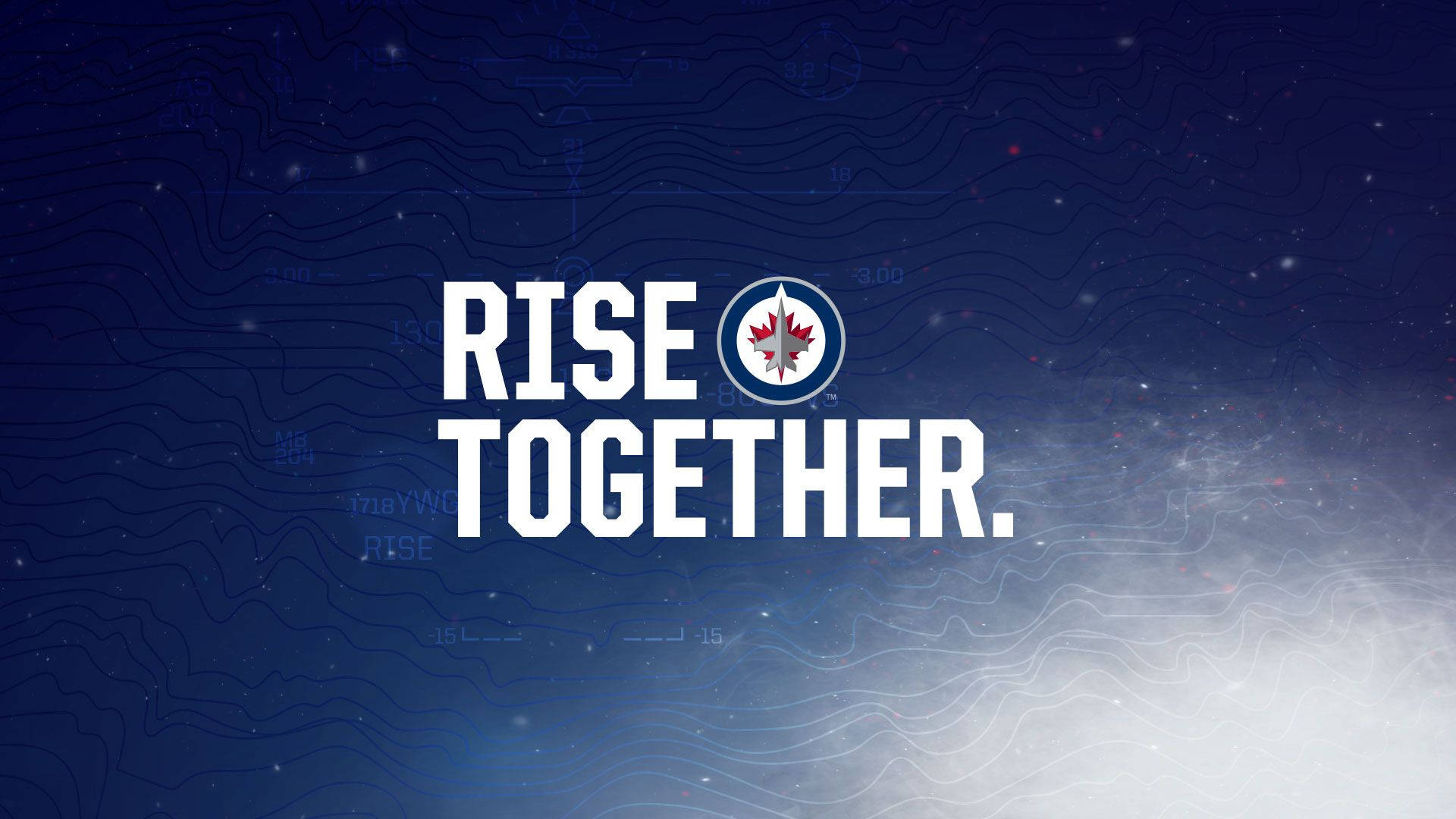 Winnipeg Jets Rise Together Poster Background