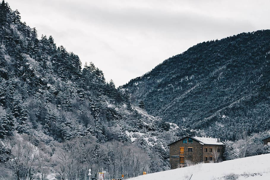 Winter Andorra Mountains