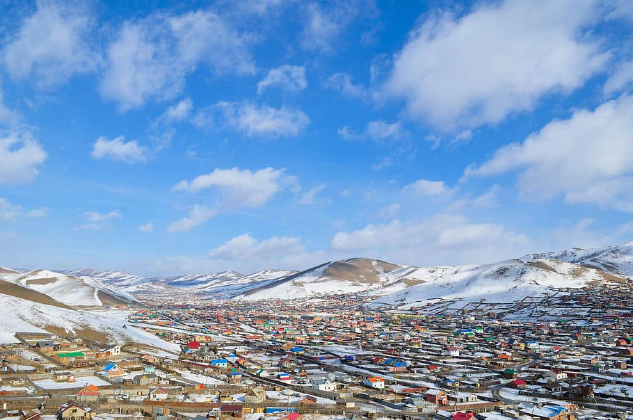 Winter At Ulaanbaatar, Mongolias Background