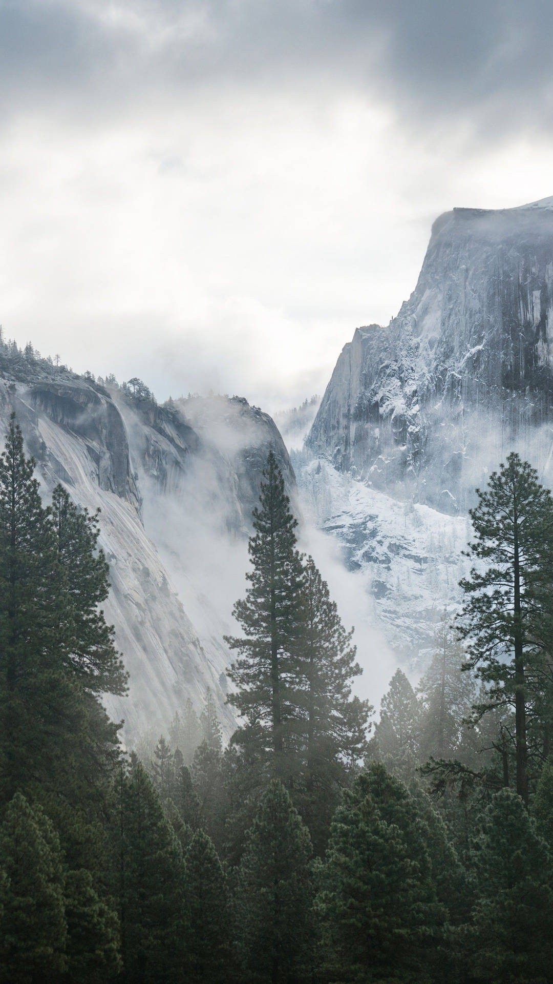 Winter At Yosemite Iphone Background