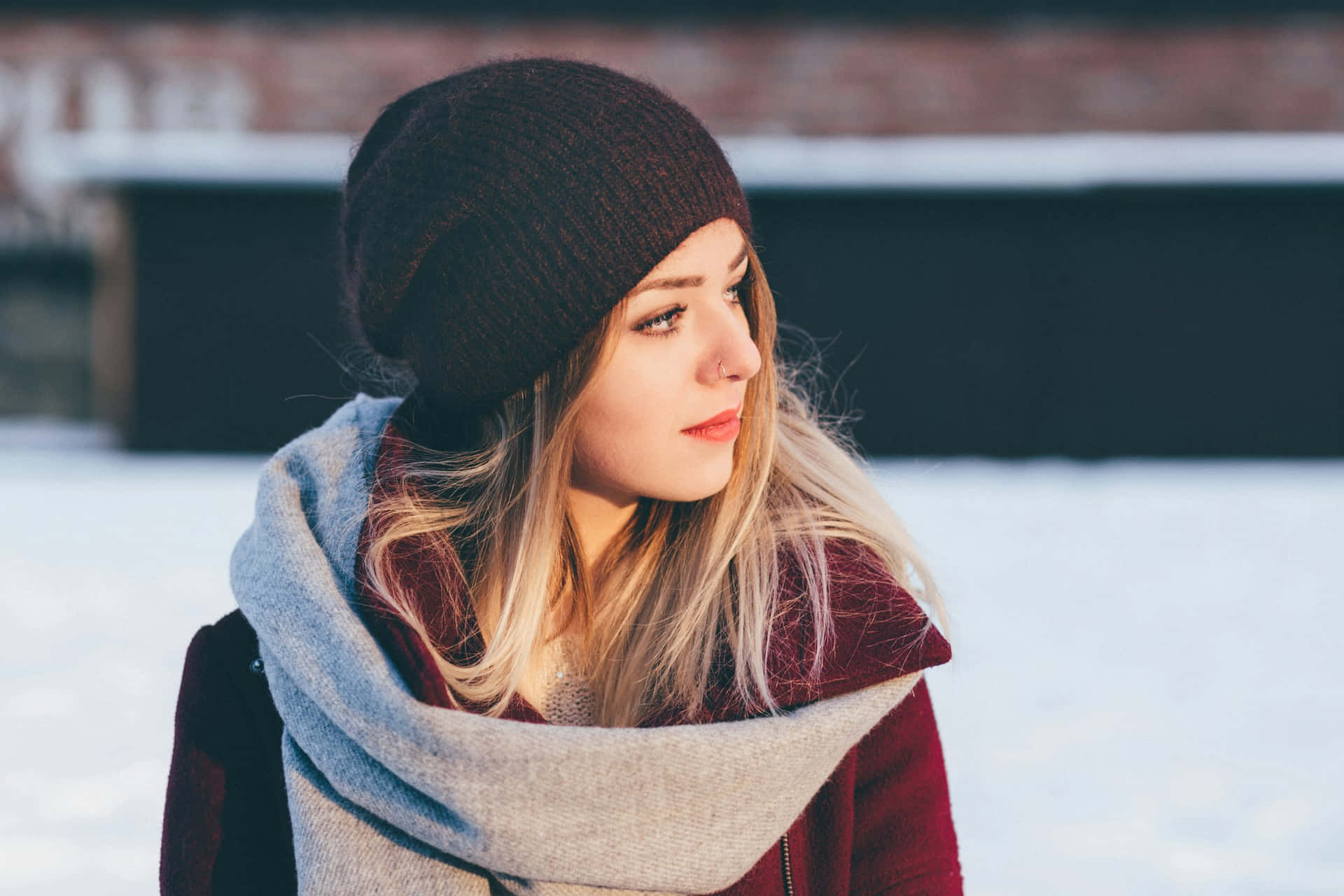 Winter Beauty Portrait Background