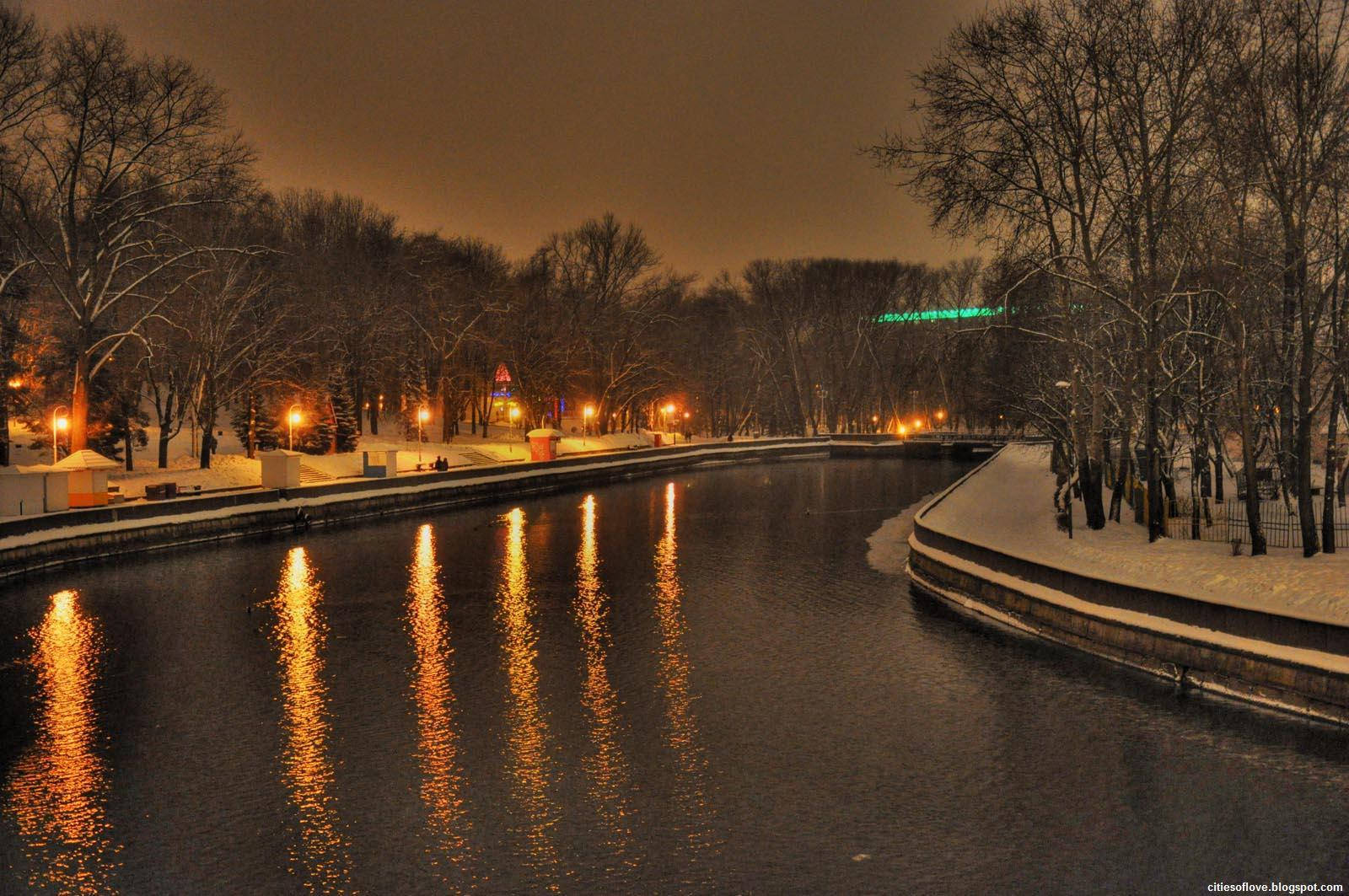 Winter Belarus River Background