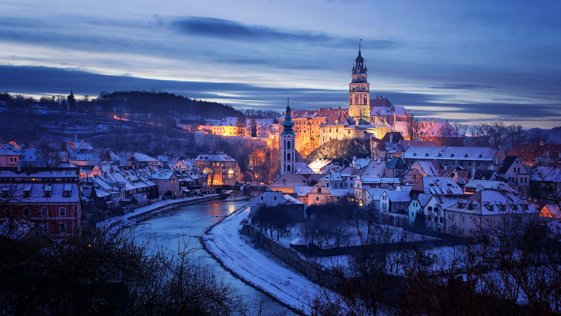 Winter Castle For Laptop Background