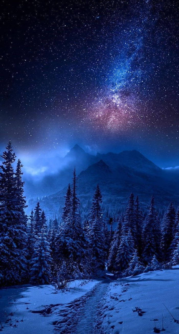 Winter Cool Galaxy Background