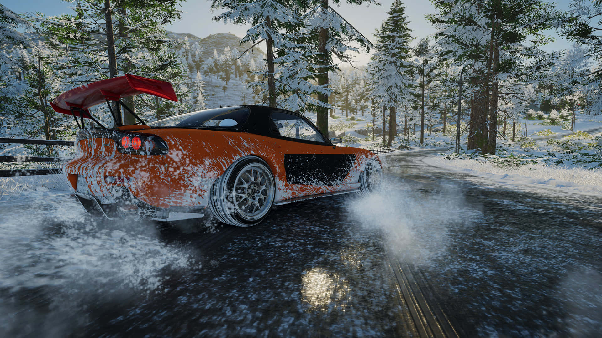 Winter Drift R X7 Dynamic Action Background