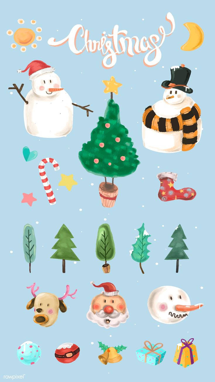 Winter Holiday Art Christmas Phone Background