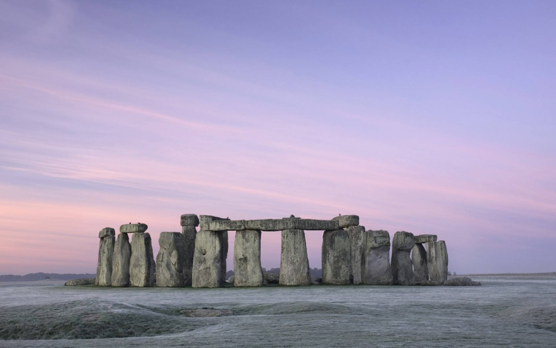 Winter In Stonehenge England Background