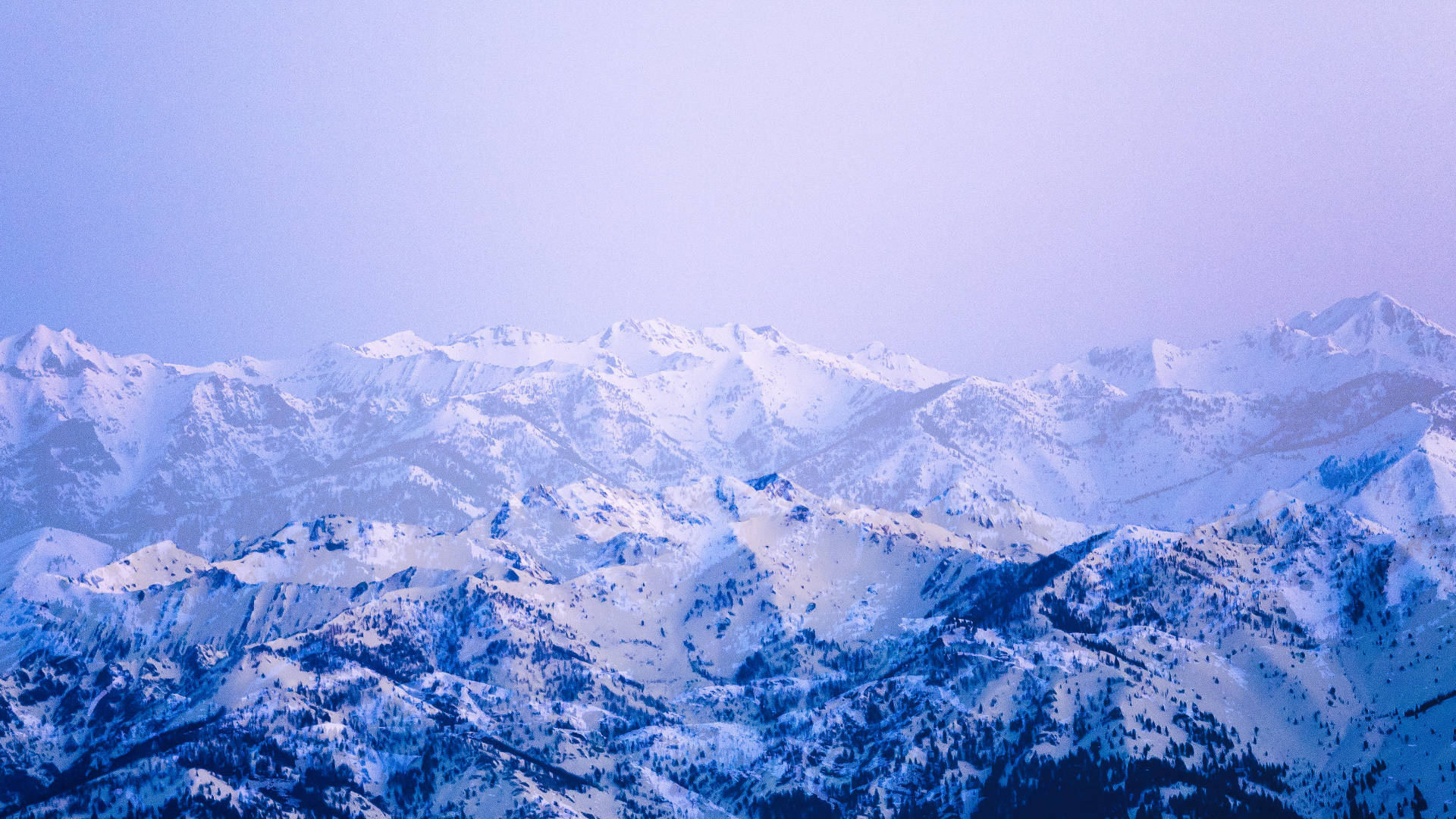 Winter In The Mountains Of Idaho Background