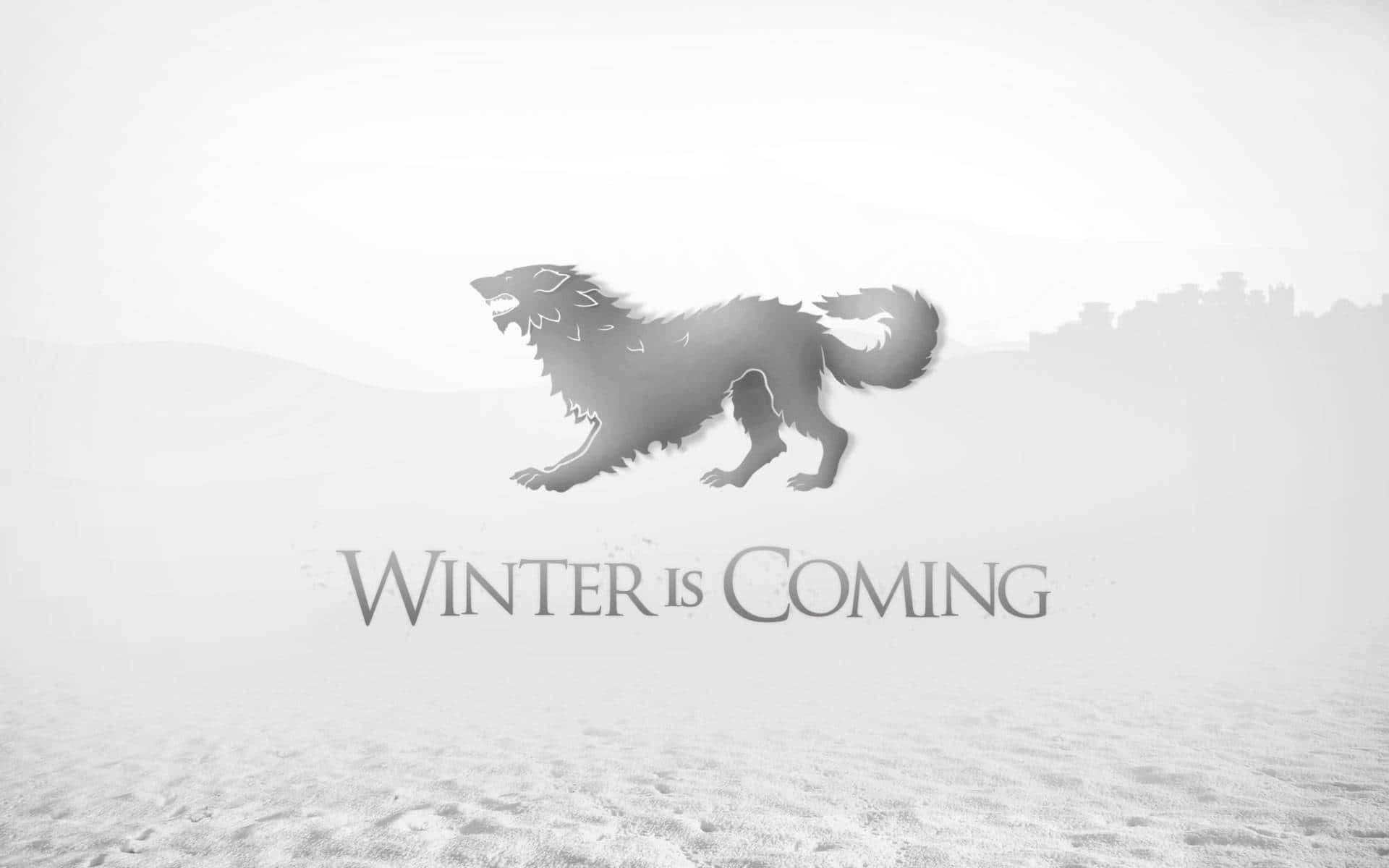 Winter Is Coming Wolf Stark Logo Background