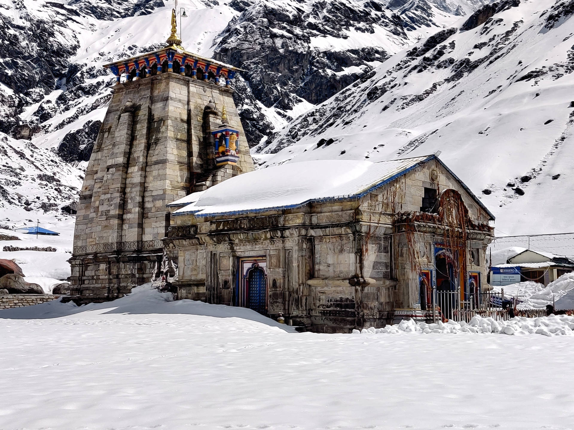 Winter Kedarnath Temple 4k