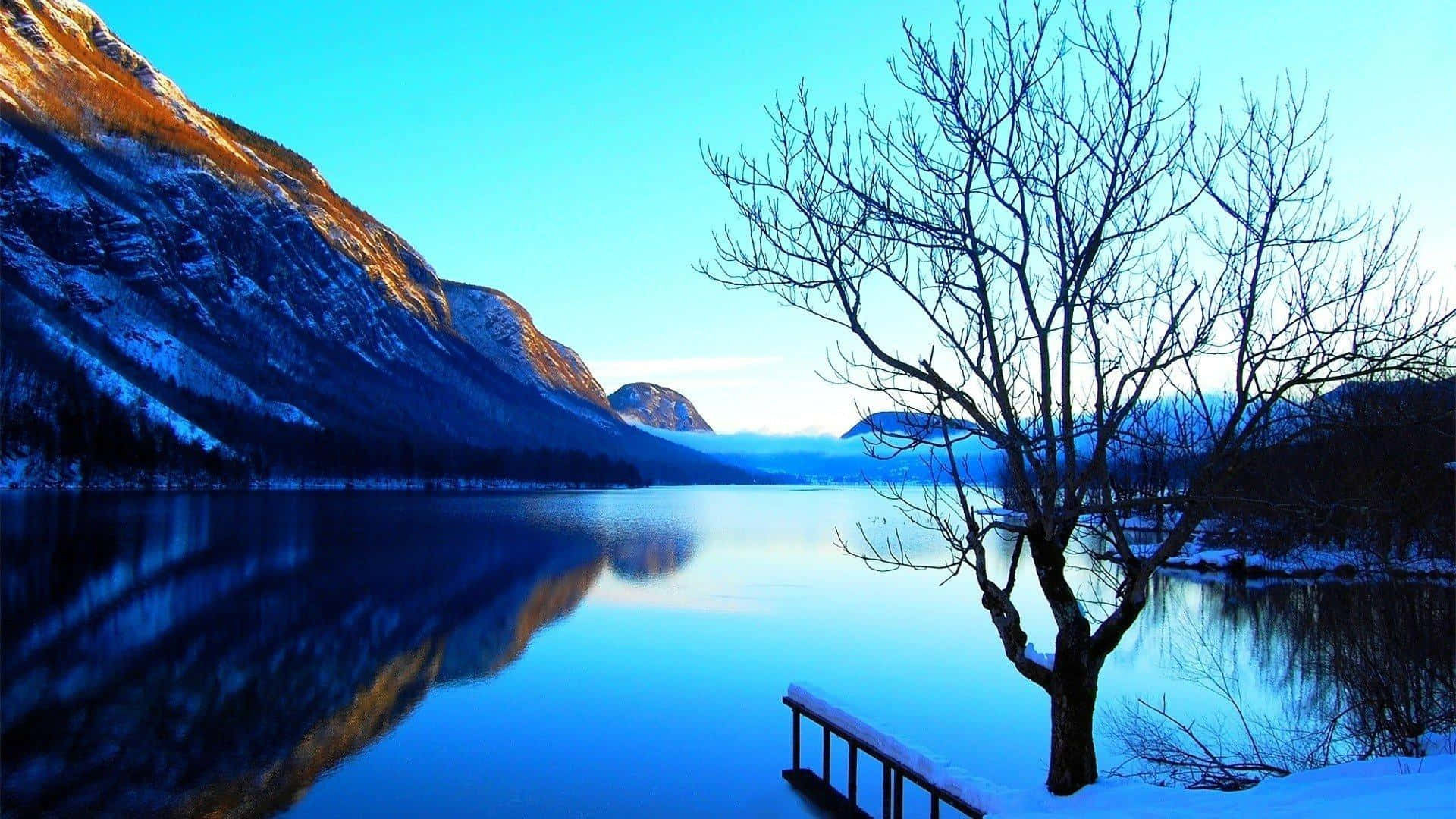 Winter_ Lake_ Serenity_ Scene Background