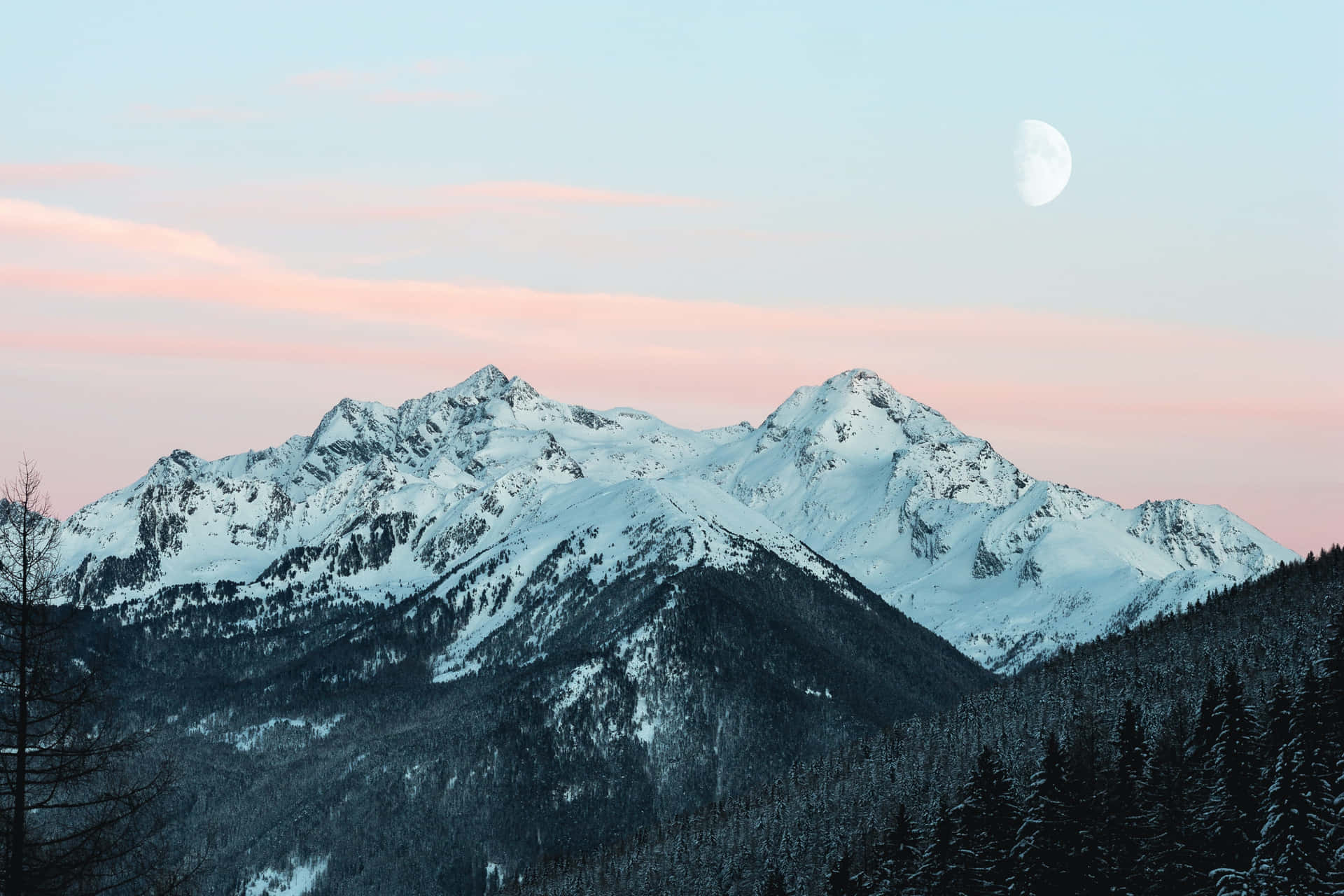 Winter Moon For Laptop Background