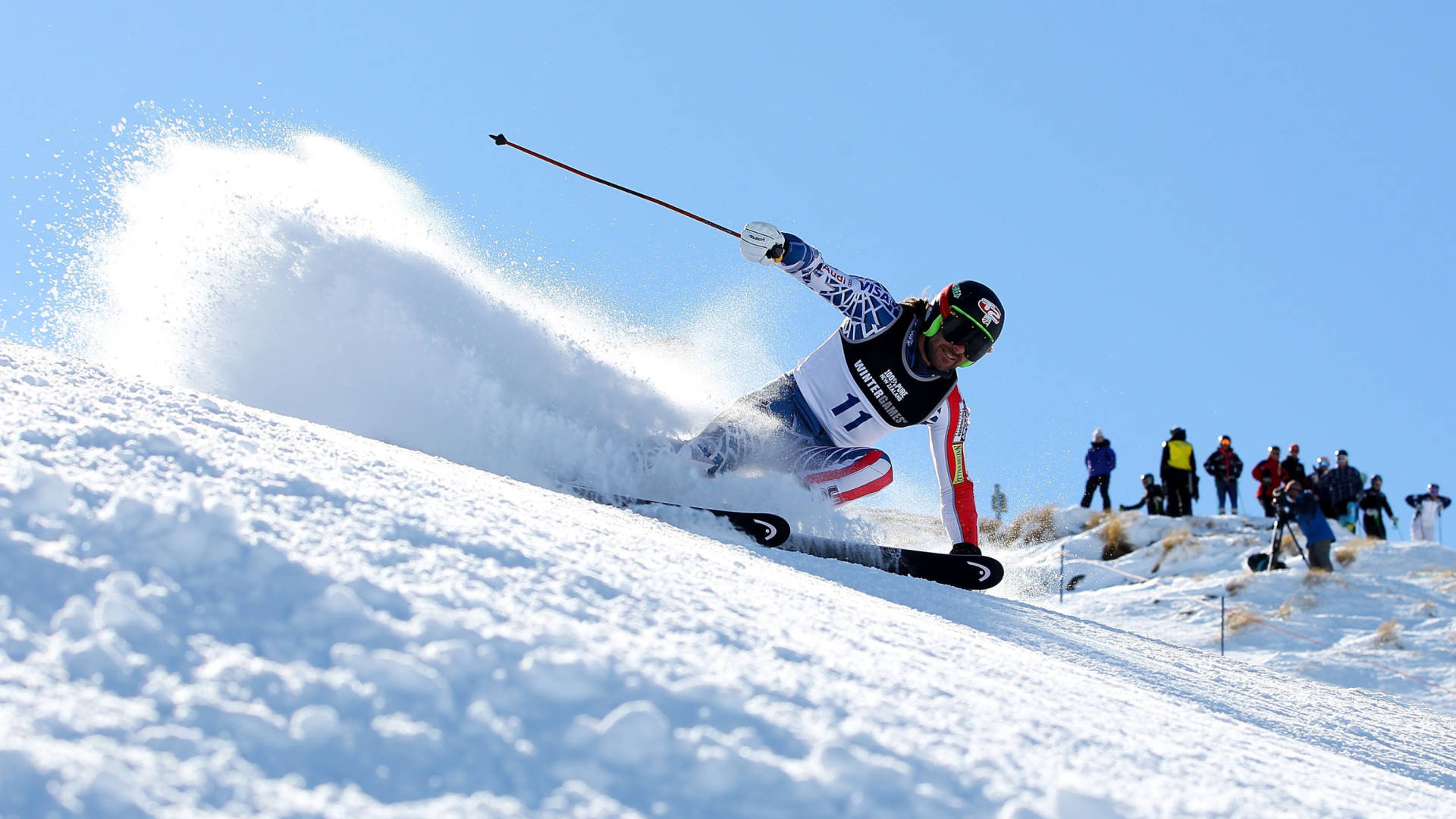 Winter Olympics Ski Racer Background