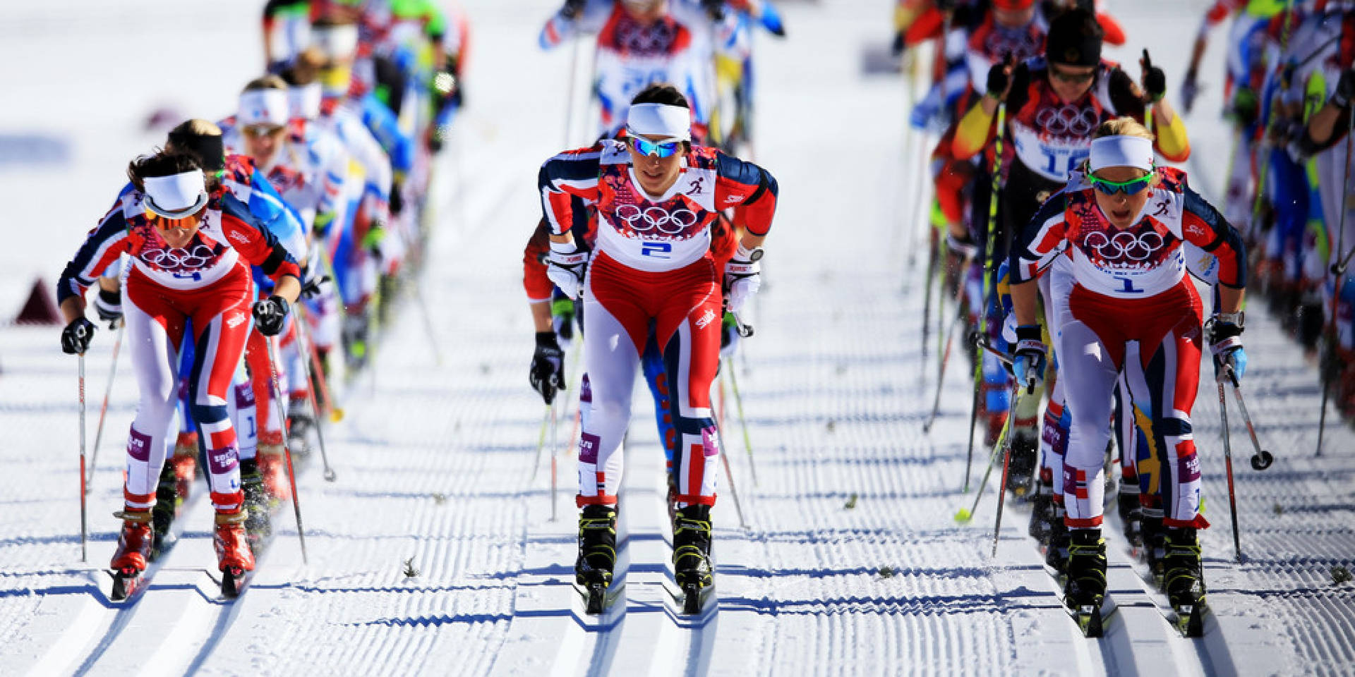 Winter Olympics Ski Racing Background