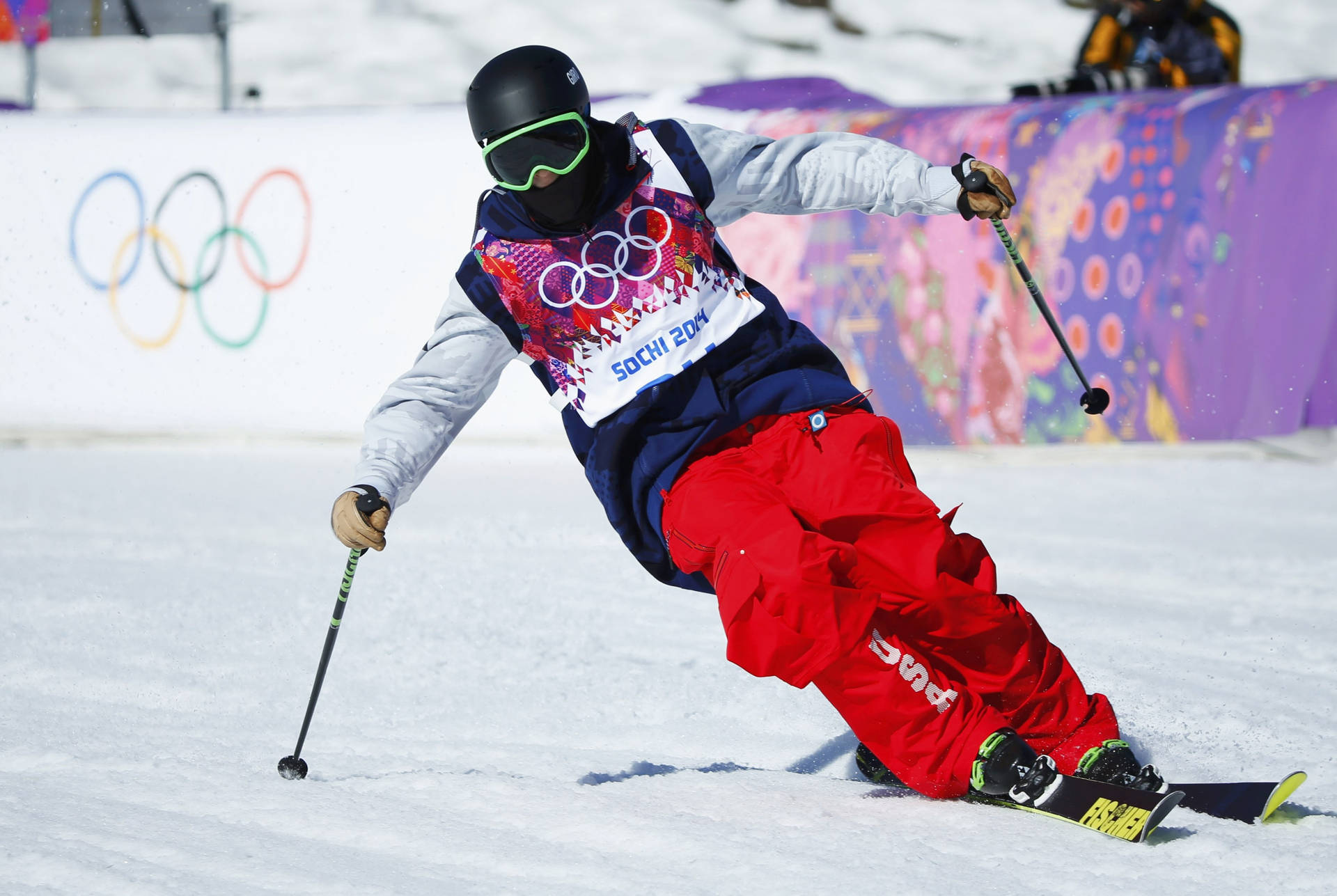 Winter Olympics Usa Ski Player Background