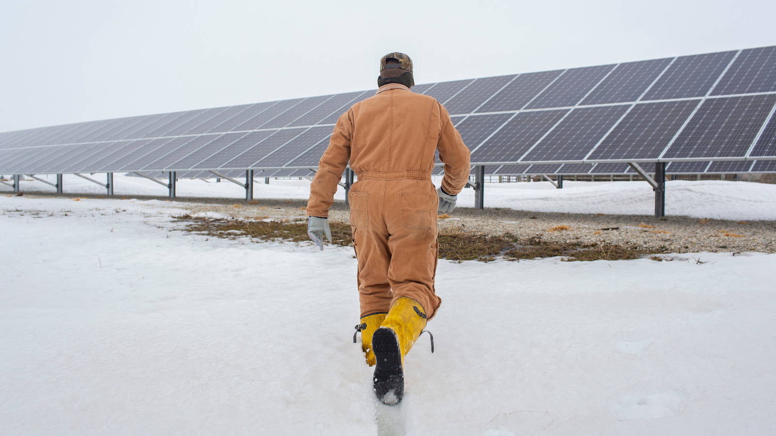 Winter On Nv Energy Solar Park Background