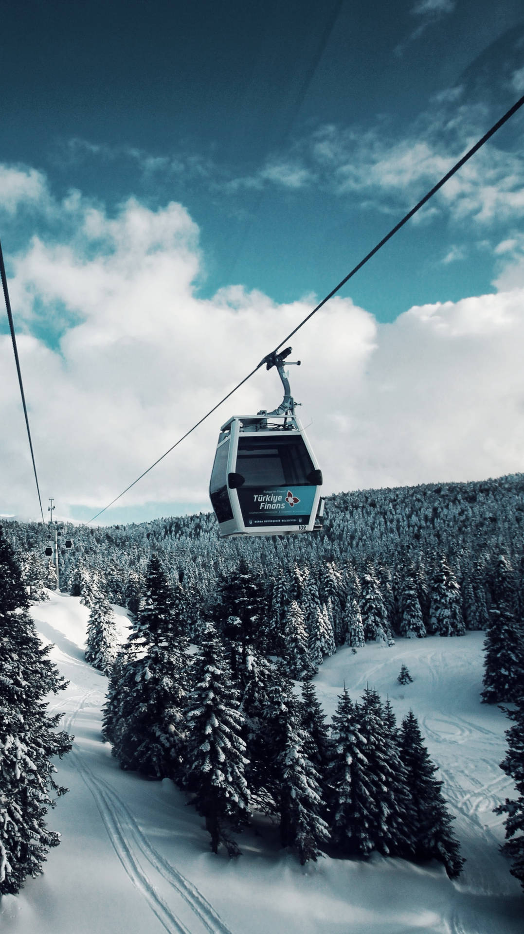 Winter Phone Turkey Cable Car Background