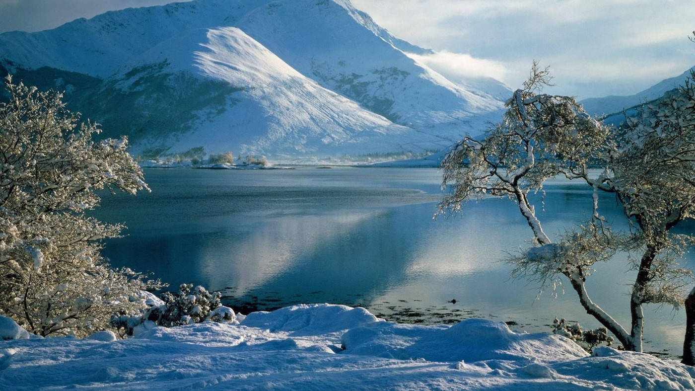 Winter Scene Calm Landscape Background