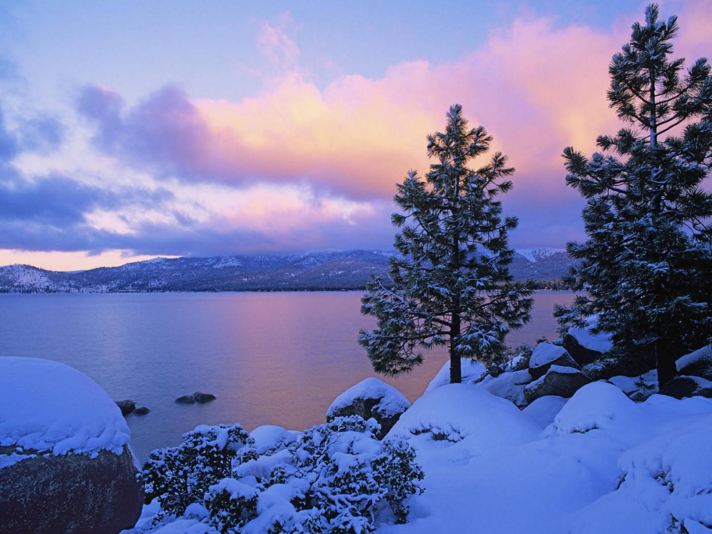 Winter Scene Lake Tahoe