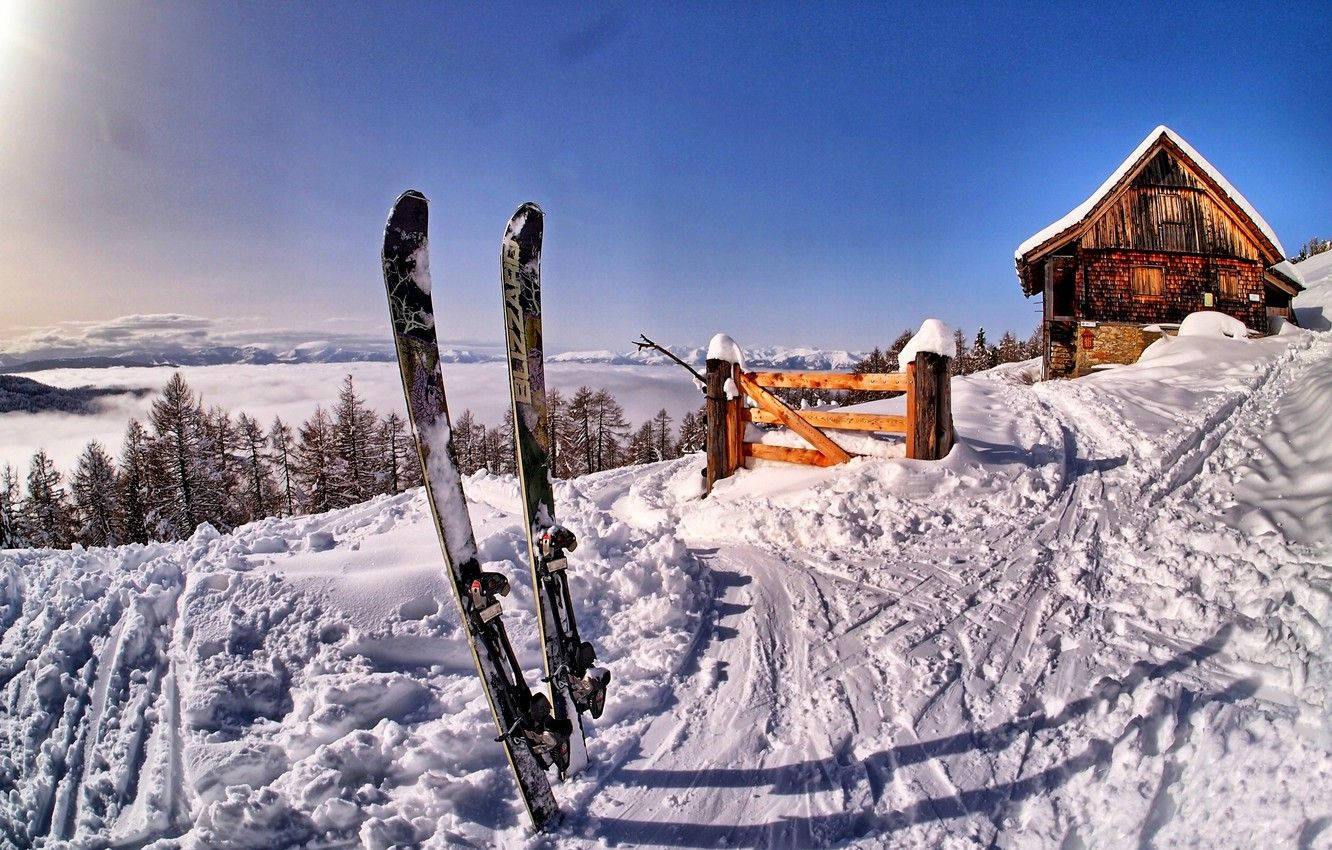 Winter Scene Ski Resort