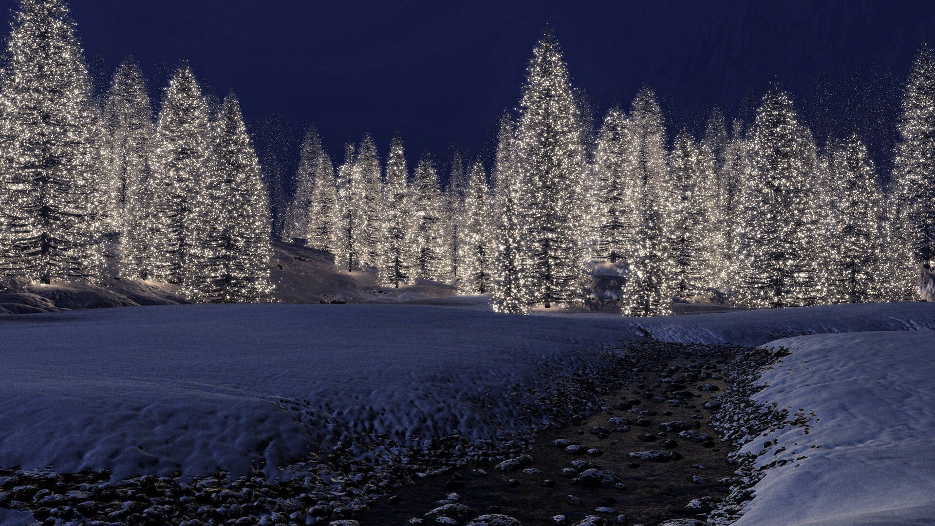 Winter Season Pine Tree Lights