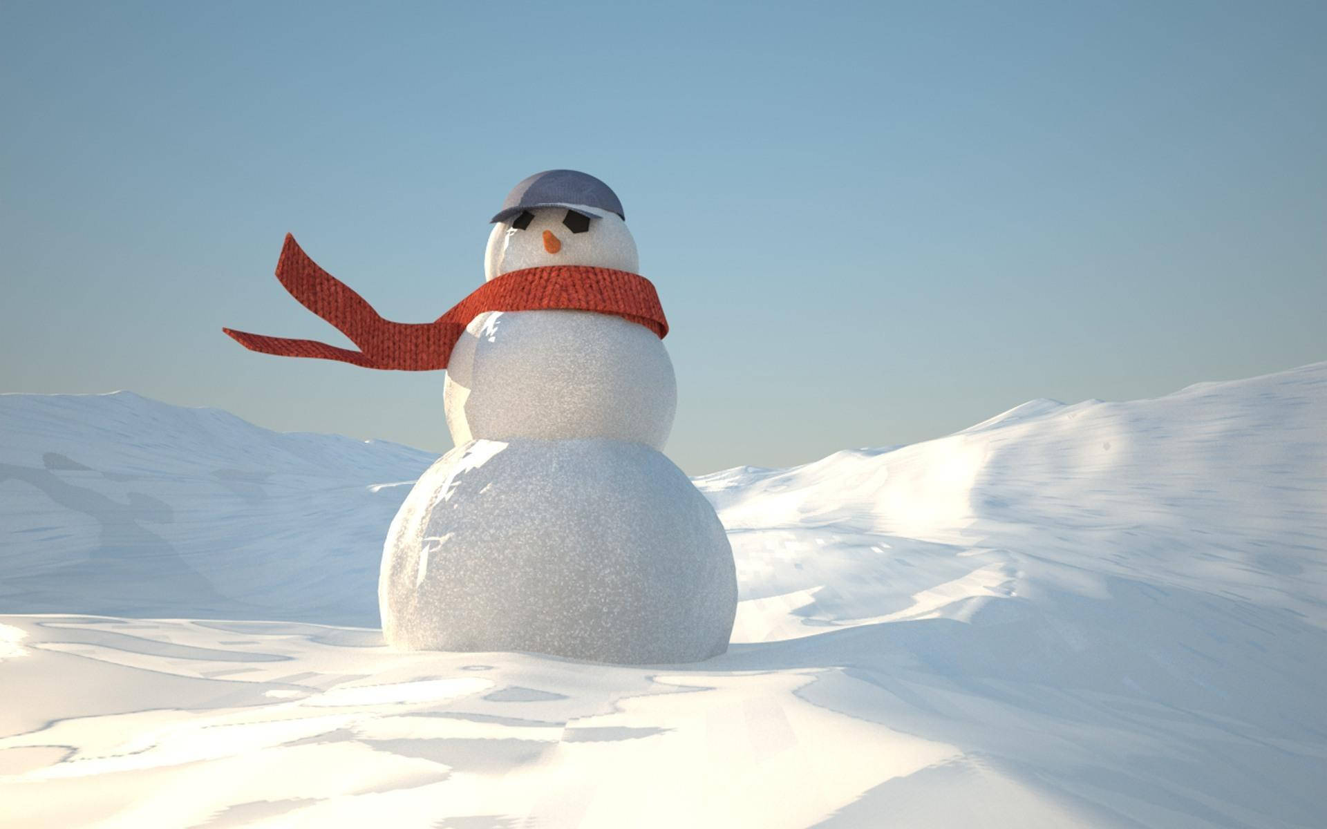 Winter Season Snowman Scarf Background