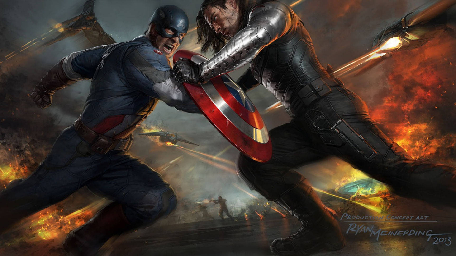 Winter Soldier Fight Captain America Background