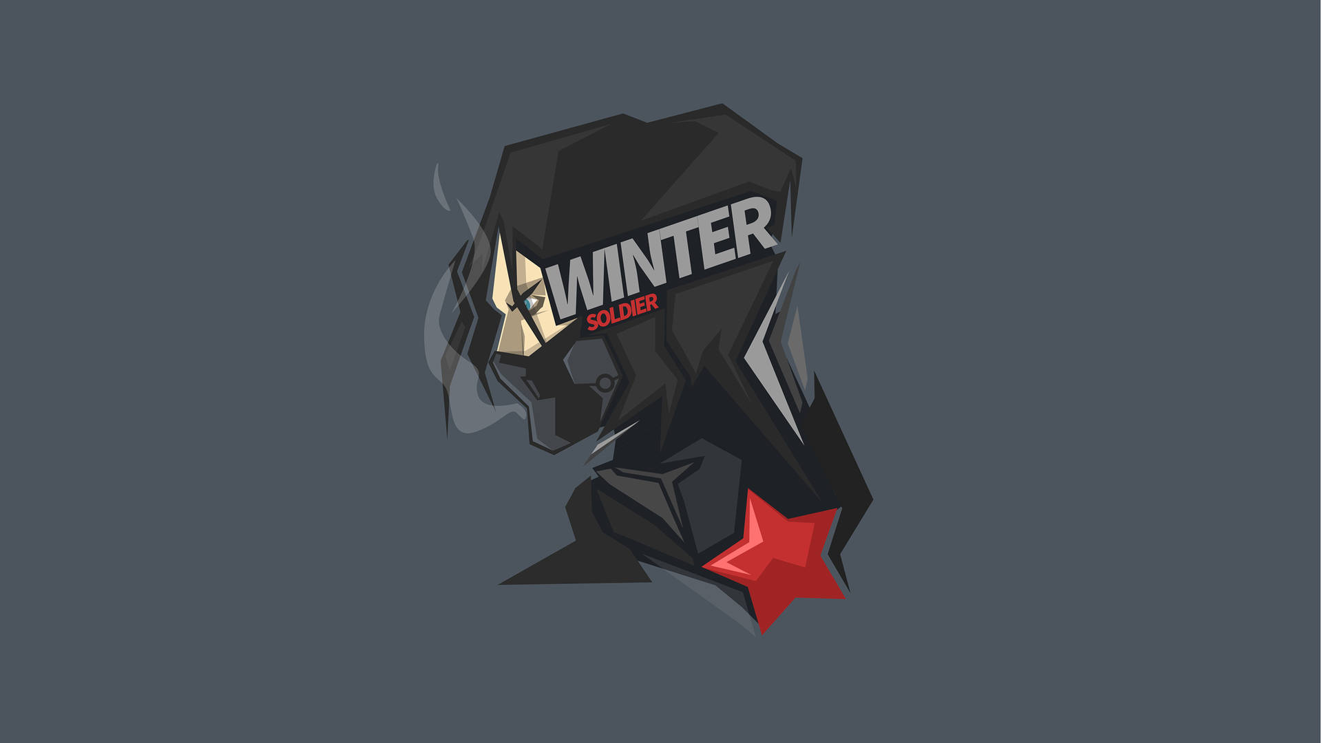 Winter Soldier's Red Star Background