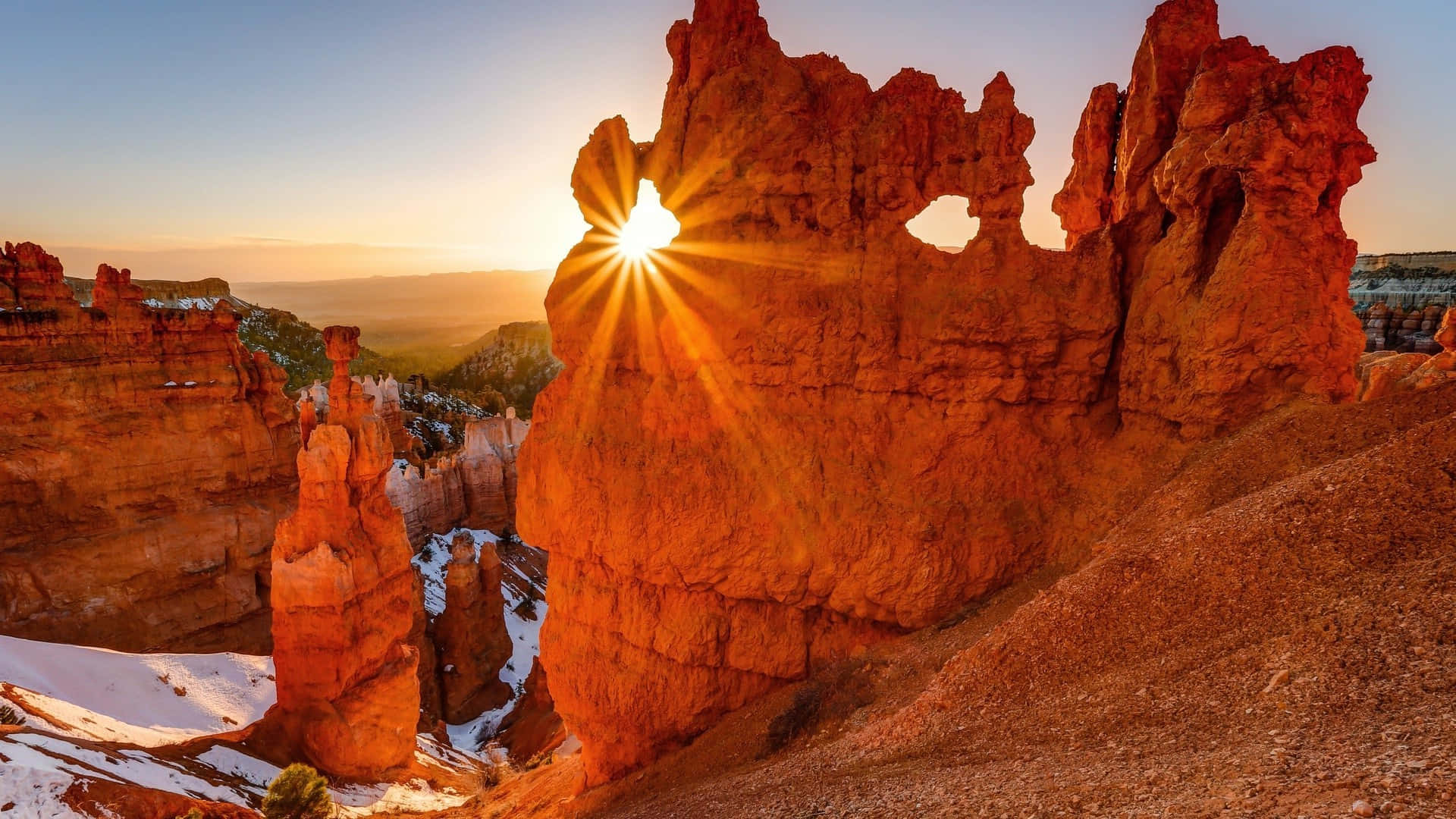 Winter Sunset At Bryce Canyon National Park