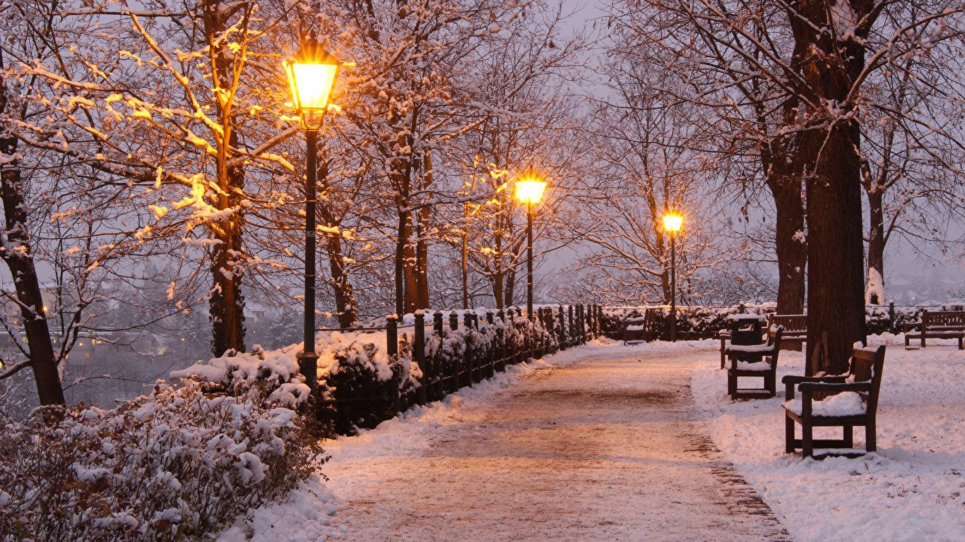 Winter Wonderland In The Alps Background