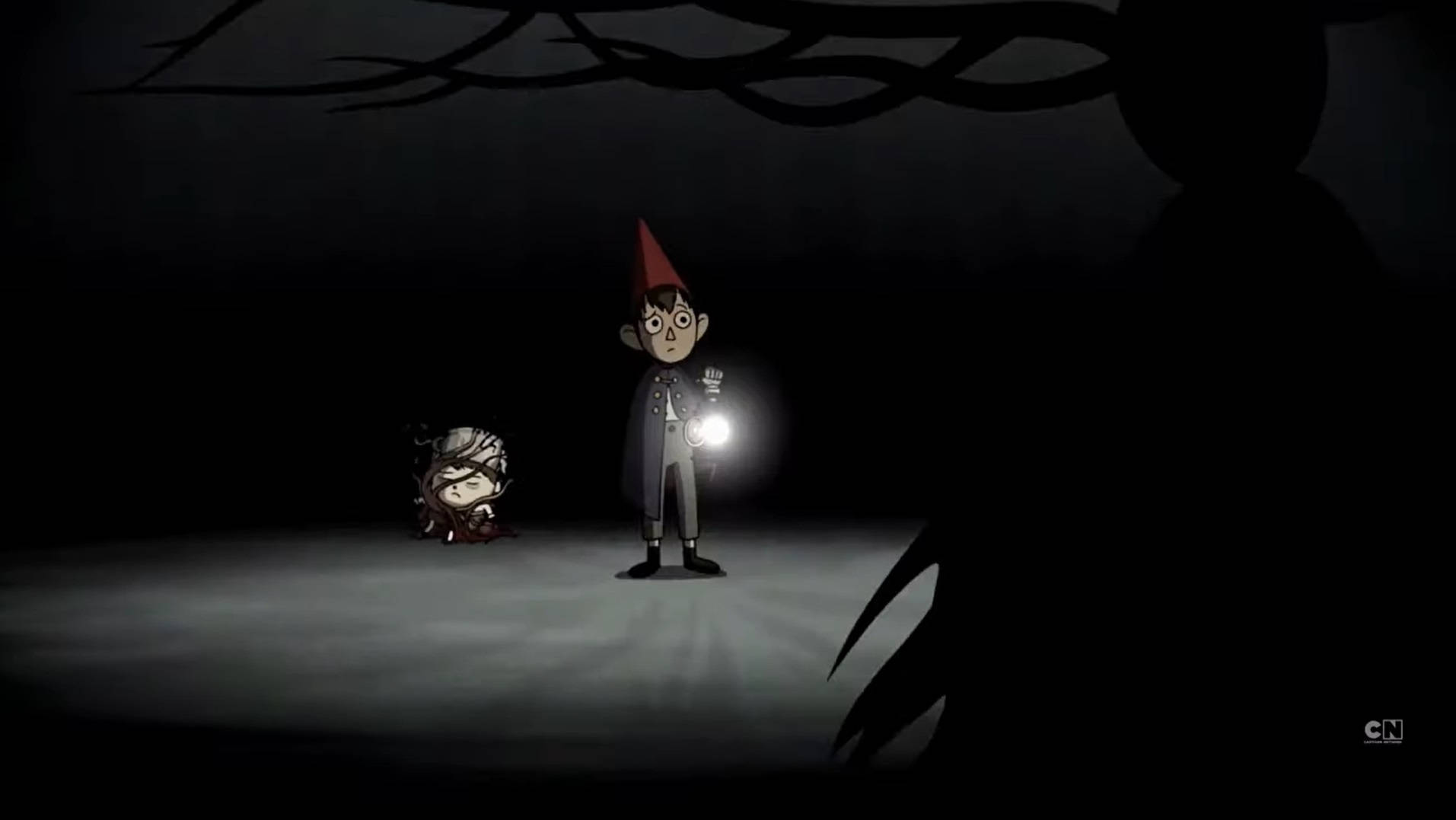 Wirt Holding Lamp Over The Garden Wall Background