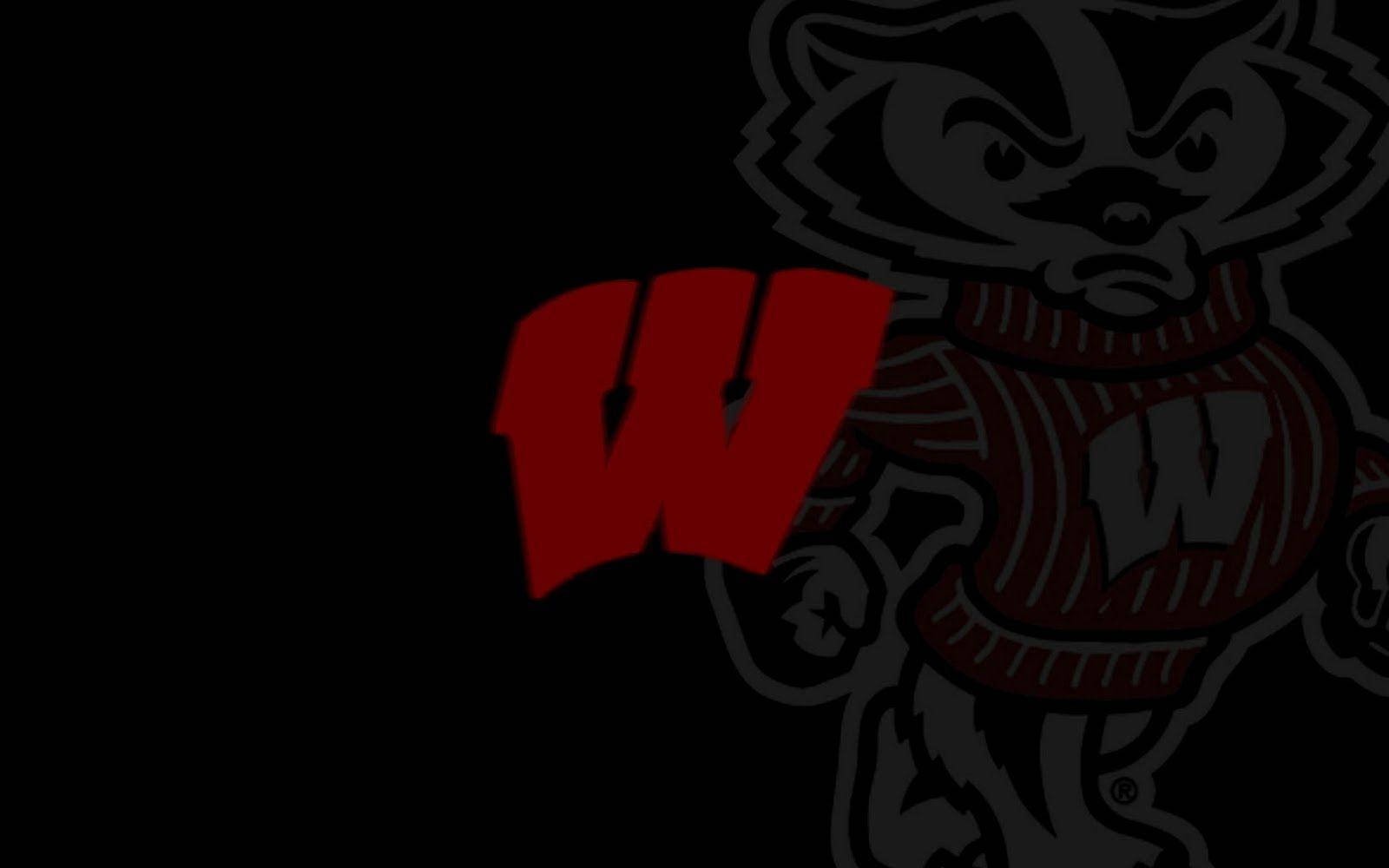 Wisconsin Badgers Logo Black Background