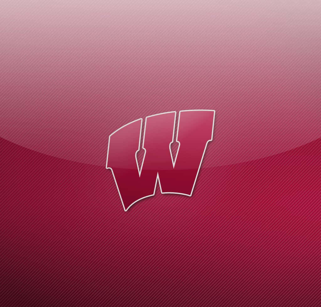 Wisconsin Badgers Logo On A Red Background Background