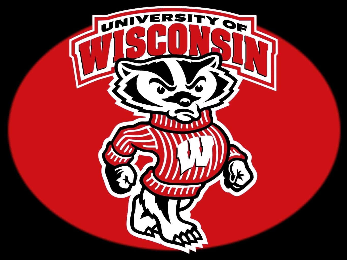 Wisconsin Badgers Wallpaper Featuring Team Logo Background