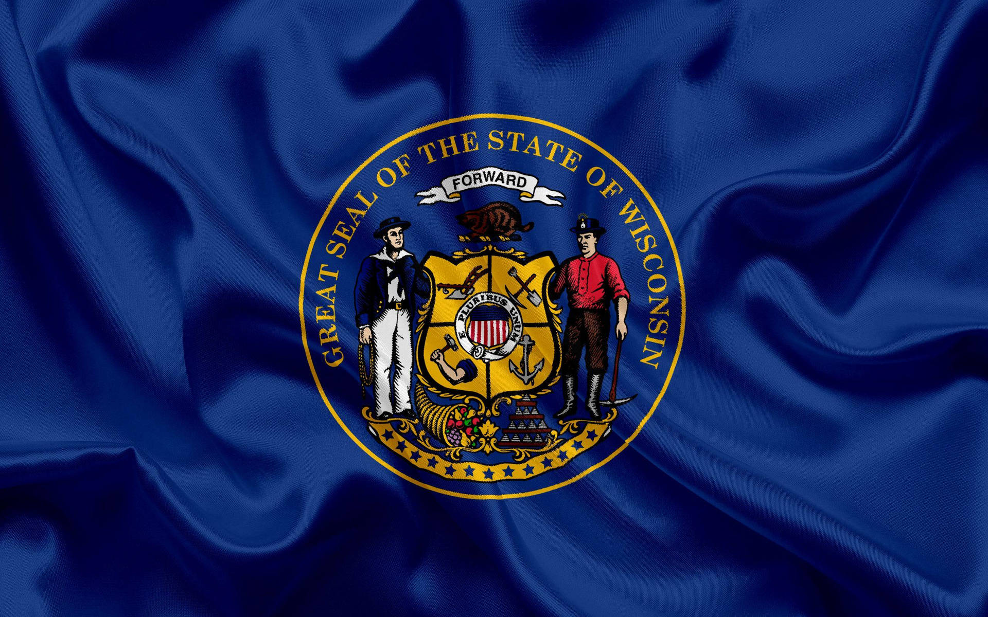 Wisconsin State Flag Circle