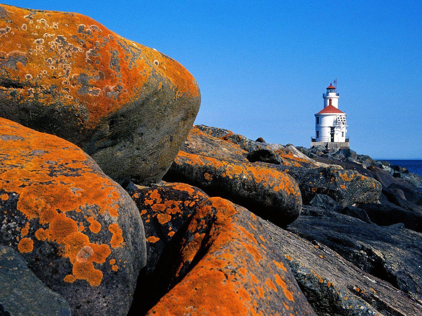 Wisconsin Stone Beach Background