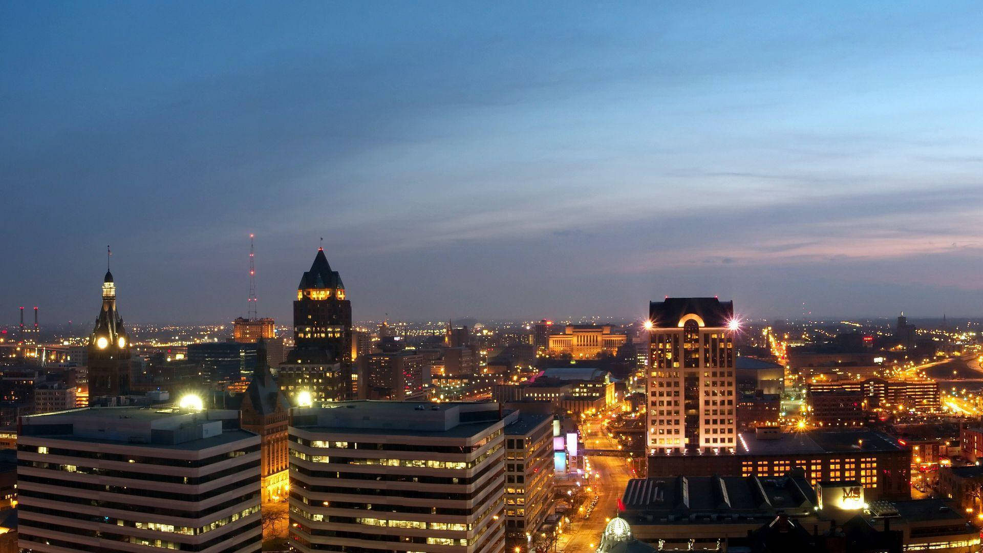 Wisconsin Sunset Cityscape