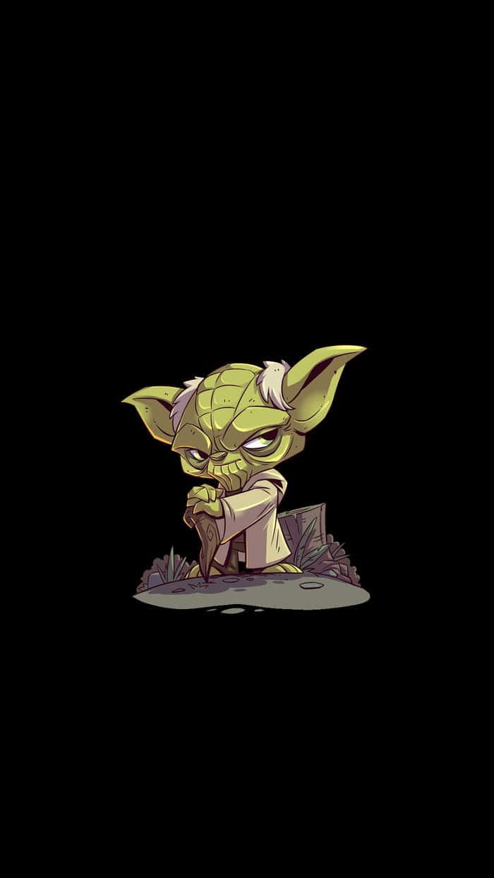 Wise Cartoon Yoda Background