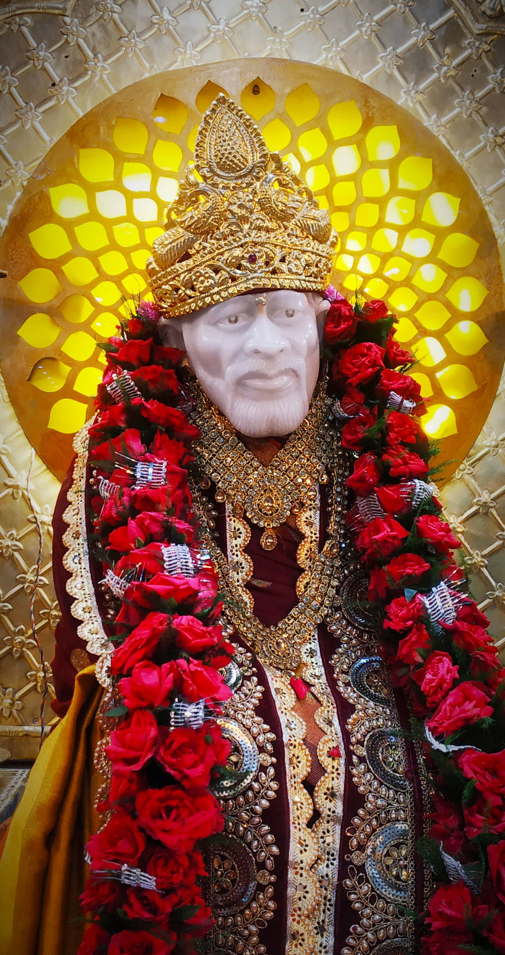 Wise Indian Guru Sai Baba Phone Background