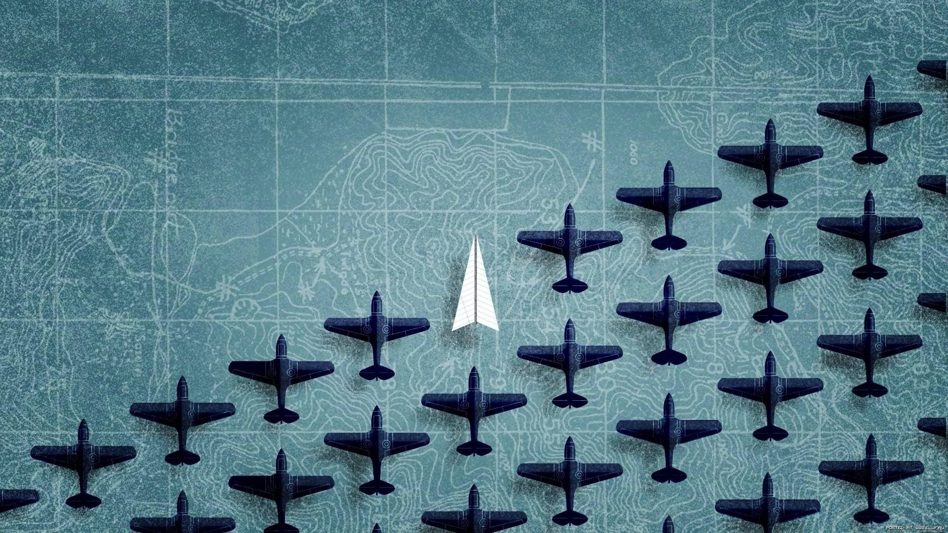 Wise Strategy Plane Illustration Top View