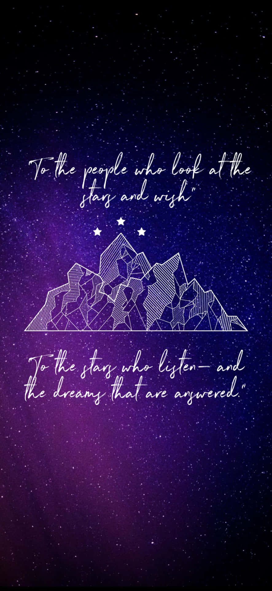 Wish On Stars Acotar Quote Purple Background