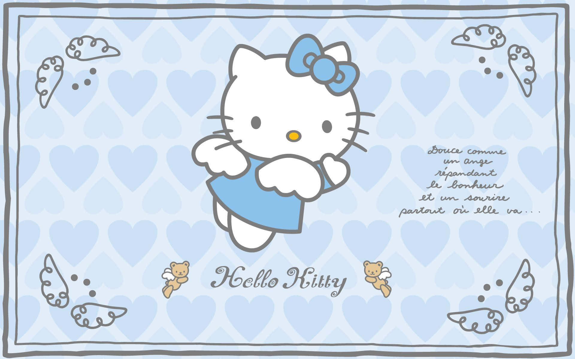 Wish You A Happy Thanksgiving With Hello Kitty Background