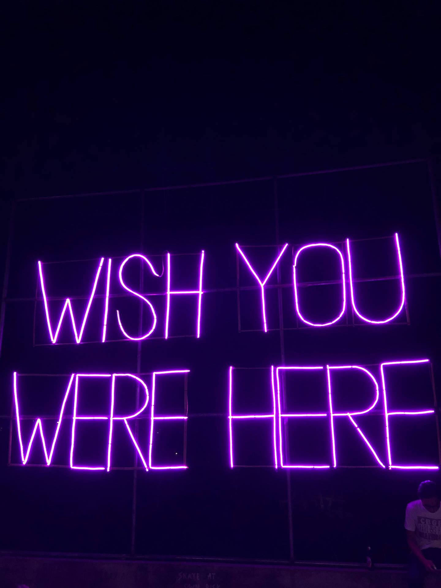 Wish You Were Here Neon Purple Iphone