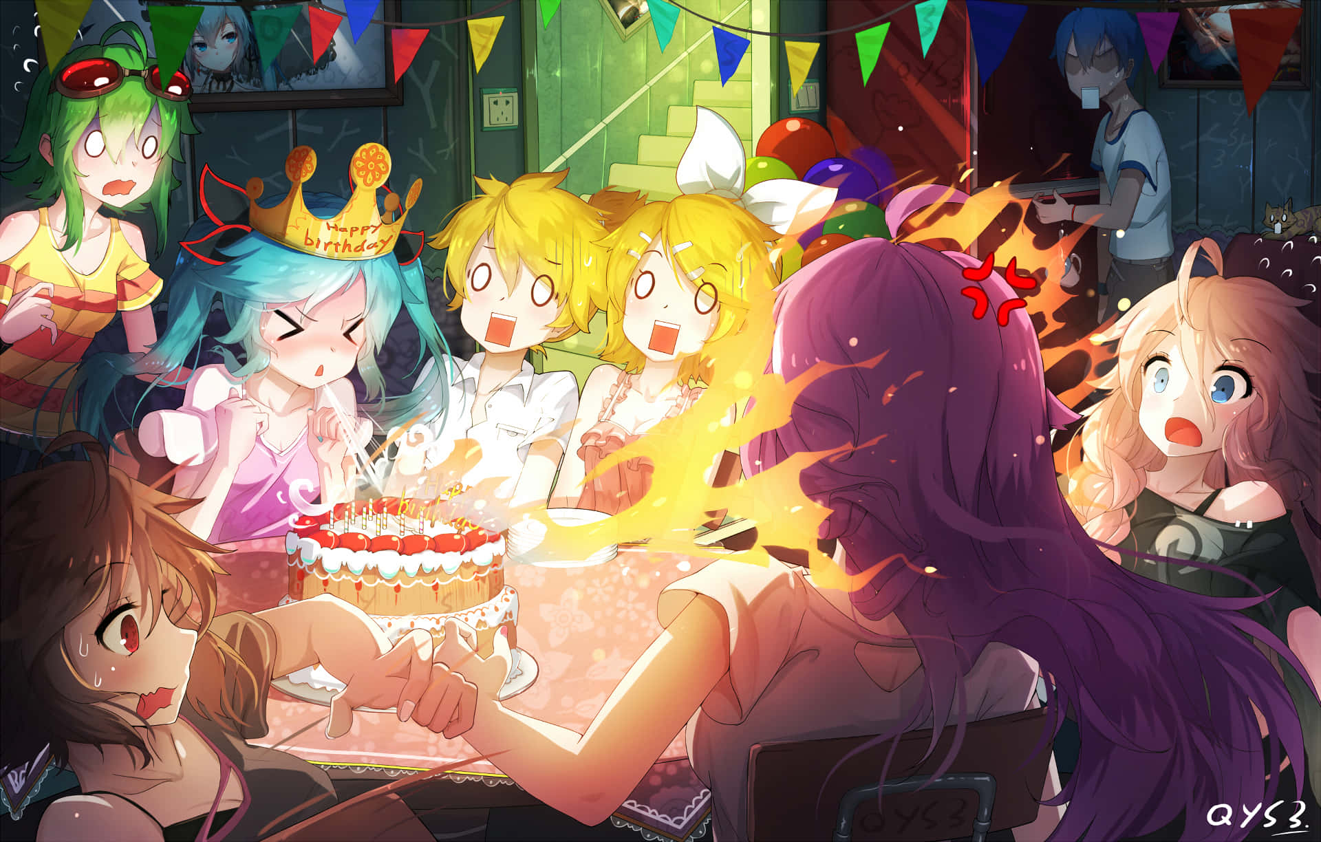Wish Your Friends A Happy Birthday With This Beautiful Anime Inspired Design! Background