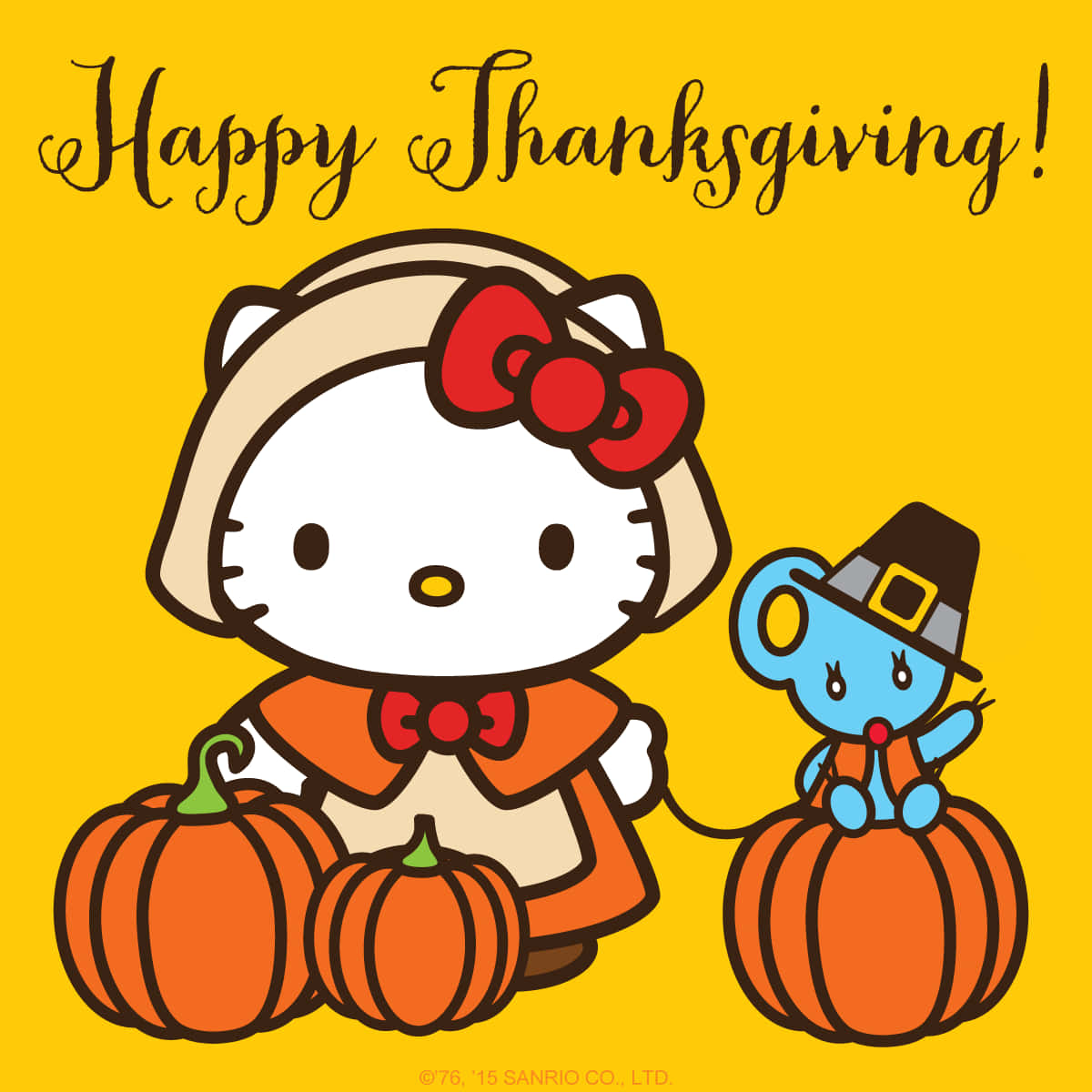 Wishing You A Happy And Healthy Hello Kitty Thanksgiving! Background