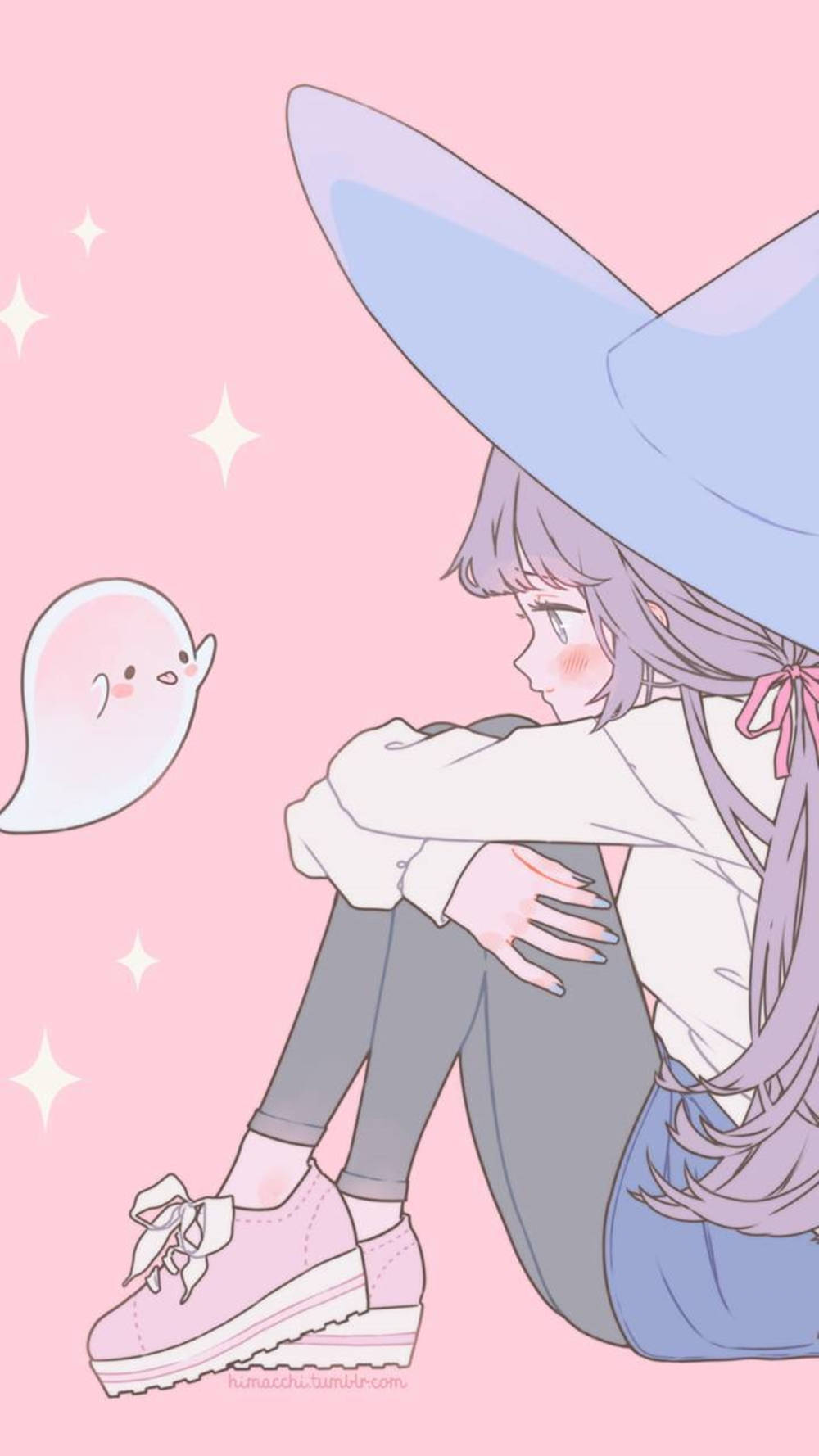 Witch Girl Ghost Aesthetic Background