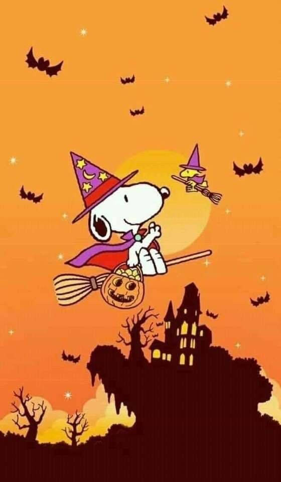 Witch Snoopy Halloween Background