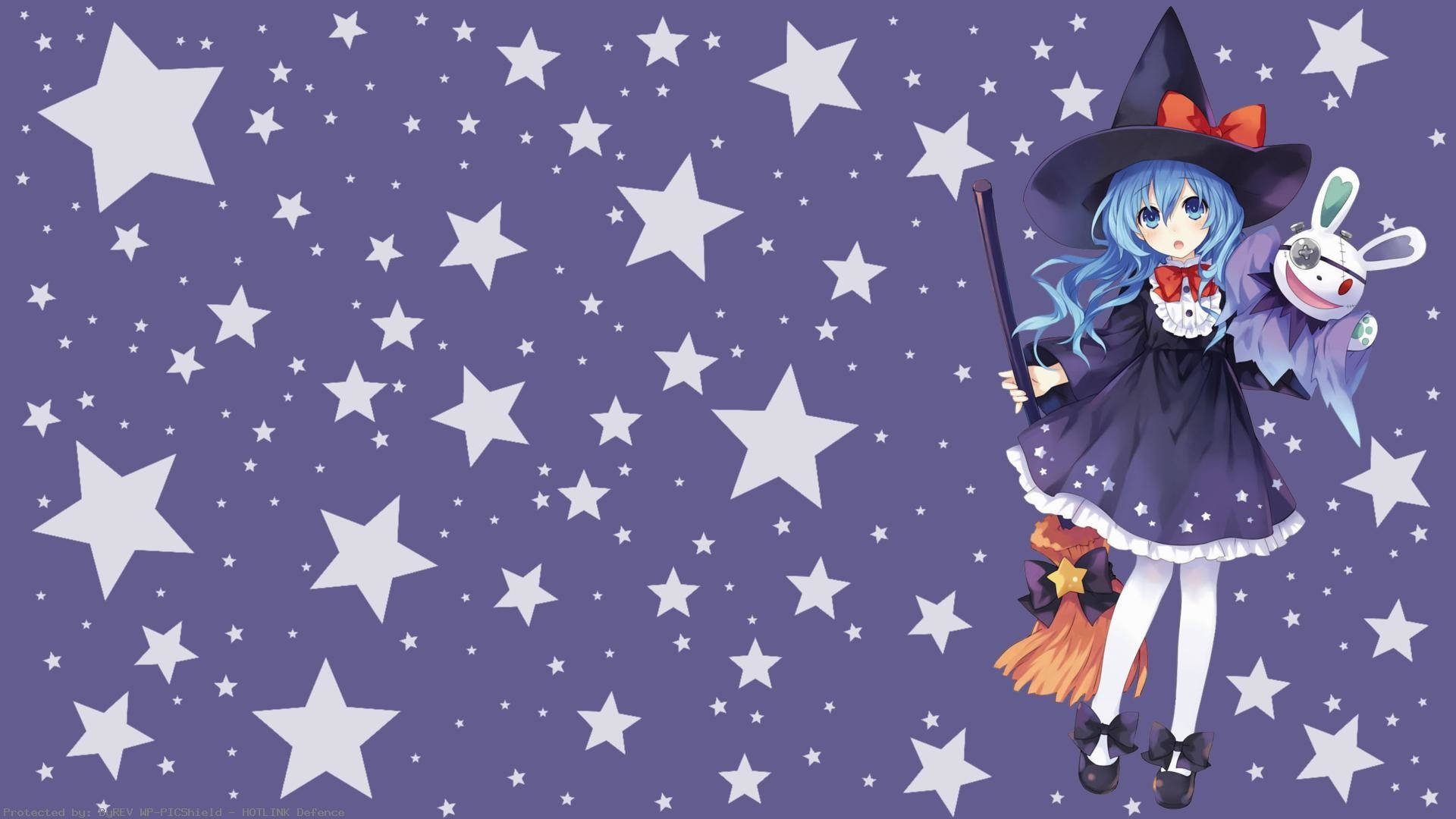 Witch Yoshino Himekawa With Stars Background